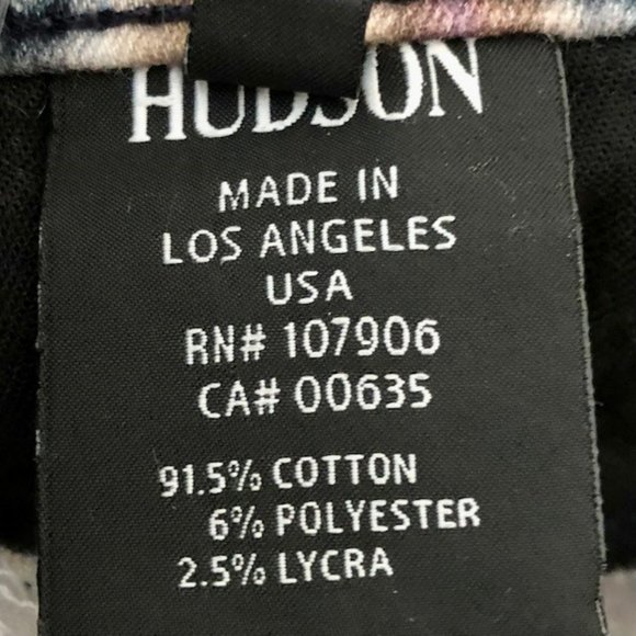 Hudson Nico Midrise Skinny Splatter Jeans - 25 - Picture 10 of 14